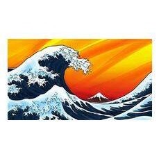 โปสเตอร์ผ้าใบ พิมพ์ลาย Hokusai: The Great Wave Off Kanagawa สําหรับตกแต่งผนังบ้าน