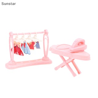 Sunstar โต๊ะรีดผ้า เหล็ก ขนาดเล็ก 1:6 1:12 อุปกรณ์เสริม สําหรับบ้านตุ๊กตา 1 ชุด