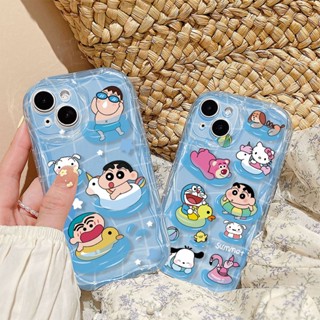 เคสโทรศัพท์มือถือ TPU ปิดด้านหลัง ลายการ์ตูนชินจังน่ารัก สีพื้น สําหรับ Realme C2 C17 C3 C11 C15 C12 C25 C20 C21 C21Y C25Y C30 C30S C31 C33 C35 C55 C53 C51