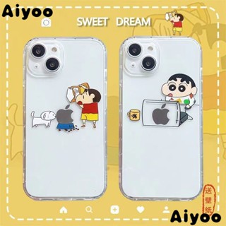 ✅เคสโทรศัพท์มือถือ แบบใส ลายการ์ตูนชินจังน่ารัก สําหรับ Apple Iphone 131 11 R8NI