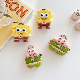 เคสซิลิโคน ลาย SpongeBob Pigsy Patrick สําหรับ AirPods 1 2 3 Pro