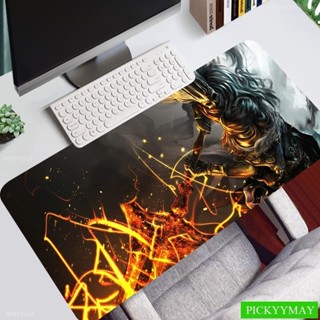 Dark Souls แผ่นรองเมาส์ ขนาดใหญ่ 90x40 ซม. แผ่นรองเล่นเกมคอมพิวเตอร์ ขนาดใหญ่ RGB แผ่นรองคีย์บอร์ด PC โต๊ะ LED