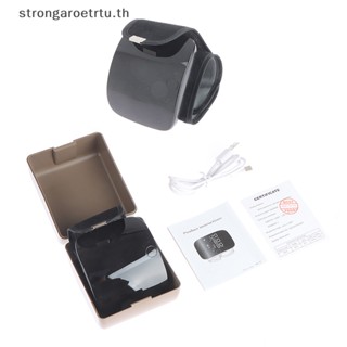 Strongaroetrtu เครื่องวัดความดันโลหิต อัตราการเต้นของหัวใจ ดิจิทัล อัตโนมัติ หน้าจอ LCD แบบชาร์จได้