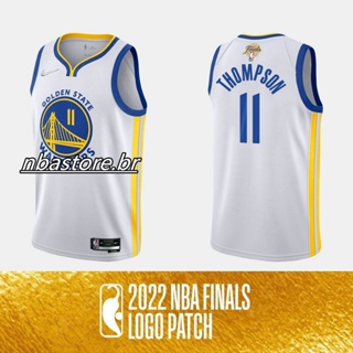 เสื้อกีฬาบาสเก็ตบอล ลายทีม NBA Finales GSW Golden State Warriors 2022 อเนกประสงค์ สําหรับผู้ชาย #11 เสื้อกีฬาแขนสั้น ลายทีม Klay Thompson Swingman สีดํา สีขาว สีฟ้า สไตล์เรโทร 221497