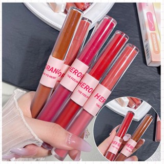 【พร้อมส่ง】ลิปสติก ลิปกลอส เนื้อแมตต์กํามะหยี่ สองด้าน ให้ความชุ่มชื้น ติดทนนาน