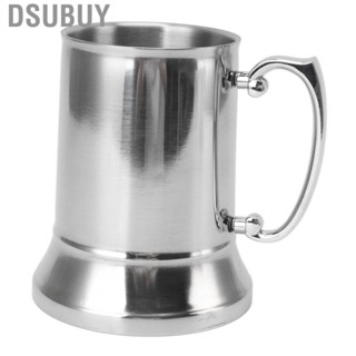 Dsubuy Stainless Steel Beer Mug  Slip Resistant Modern Cup Coffee 500ml