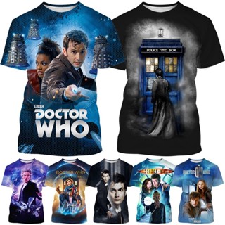 เสื้อยืดลําลอง แขนสั้น คอกลม พิมพ์ลายทีวี Doctor Who 3d แฟชั่นฤดูร้อน สไตล์ฮาราจูกุ สําหรับผู้ชาย และผู้หญิง XS-5XL