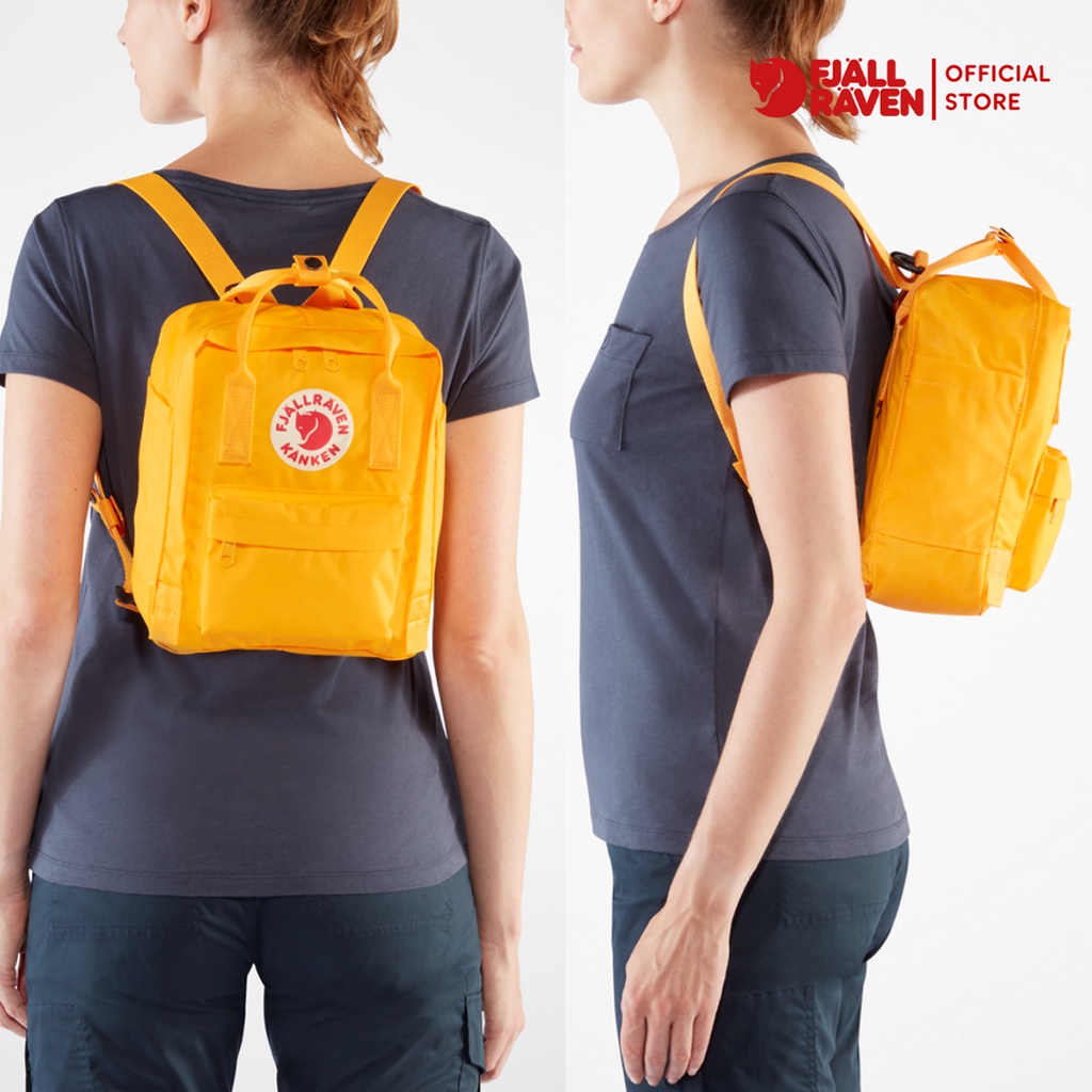 Fjallraven حقيبة ظهر Kanken Mini — درجات الأصفر والبني — صورة 6