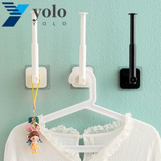 Yolo ชั้นวางผ้าขนหนูพลาสติก รูปตัว L มีกาวในตัว ถอดออกได้ สําหรับแขวนหมวก หม้อ