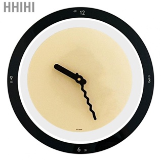 Hhihi Minimalism Wall Clock  Household Silent Practical Round for Living Room