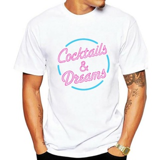 แฟชั่นใหม่ล่าสุด 100% Cotton Couple T-Shirt print New Mens Cocktails And Dreams - Retro 80S Cocktail Tom Cruise Movie F