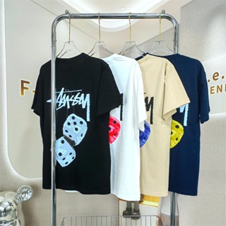 เสื้อยืดลําลอง ผ้าฝ้าย แขนสั้น คอกลม ลาย Stussy Original สําหรับคู่รัก