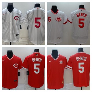 MLB Cincinnati Reds Johnny Bench เบสบอลเสื้อยืดผู้ชายผู้ชาย