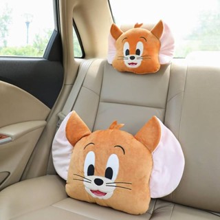 Cute Cartoon Cat and Mouse Car Pillow Automotive Headrest Neck Pillow Waist Pillow Car Pillow Car Decorations Car Cushion 01Yb