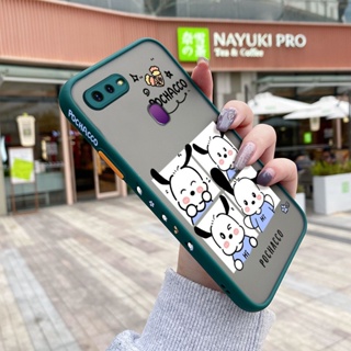 เคสซิลิโคนใส ขอบสี่เหลี่ยม กันกระแทก ลายการ์ตูน Pochacco น่ารัก สําหรับ OPPO F9 F9 Pro A7x Realme U1 2 Pro