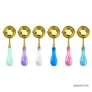 Pop ช้อนละลายขี้ผึ้ง สําหรับปิดผนึก แสตมป์ขี้ผึ้ง งานศิลปะ งานฝีมือ
