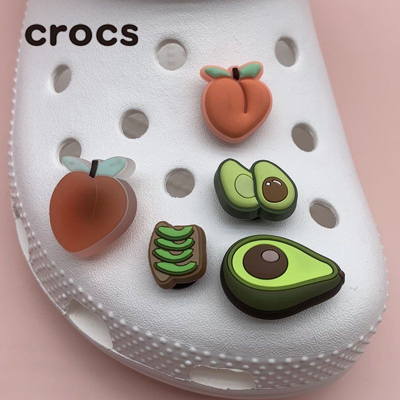 ใหม่ Crocs jibbitz รองเท้าแตะลําลอง ลายดอกไม้ ผัก และผลไม้ สไตล์เกาหลี 2023