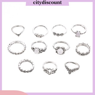 &lt;citydiscount&gt; ชุดเครื่องประดับ แหวนข้อต่อ ประดับโอปอลเทียม สําหรับผู้หญิง 11 ชิ้น