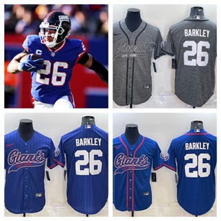 NFL New York Giants Saquon Barkley เสื้อยืดเสื้อสปอร์ต