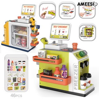 Ameesi ชุดเครื่องบันทึกเงินสด แบบโต้ตอบ อุปกรณ์เสริม สําหรับเด็ก 46 ชั่วโมง 1 ชุด