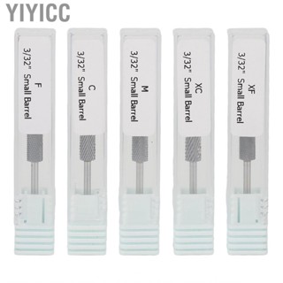 Yiyicc Manicure Drill Bits  5pcs Nail Set Widely Applicable with Storage Box for Salon Beginner