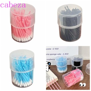 Cabeza 100 ชิ้น / เซต ไม้แคะหู ผ้าฝ้าย ทําความสะอาดหู หัวคู่ สําลี แบบพกพา เครื่องมือแต่งหน้า PP ทําความสะอาดหู ช้อน ผู้หญิง / ผู้ชาย