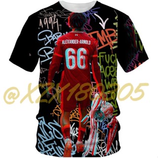 (ทั้งหมดในสต็อก Xzx180305) ใหม่ เสื้อยืด พิมพ์ลายฟุตบอล Liverpool FC 3D 18