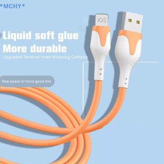 Mchy&gt; ใหม่ สายเคเบิลซิลิโคนนิ่ม USB Type C Micro USB สําหรับ Samsung Huawei Xiaomi POCO