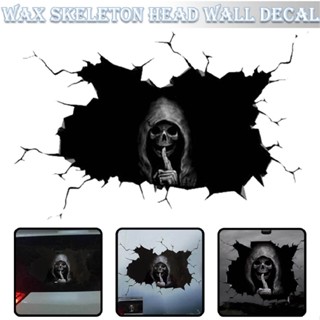 New Be Quiet Grim Reaper Stickers for Laptop Car Window Graphic Skull Decal