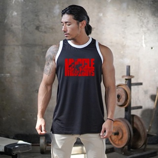 Muscleguys เสื้อกล้ามลําลอง แขนกุด ผ้าตาข่าย ระบายอากาศ แห้งเร็ว เหมาะกับฤดูร้อน สําหรับผู้ชาย เพาะกาย เข้ายิม