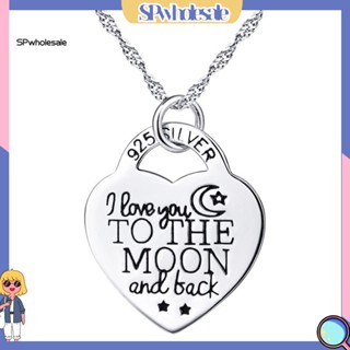 ขายส่ง|  จี้สร้อยคอ รูปตัวอักษร I Love You to The Moon and Back ของขวัญ