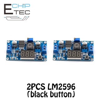 โมดูลพาวเวอร์บัค แรงดันไฟฟ้า LM2596 buck 3A DC-DC ปรับได้ พร้อมโวลต์มิเตอร์ LED สีฟ้า 2 ชิ้น