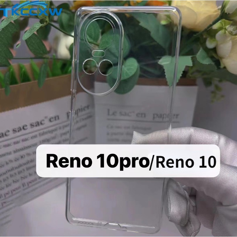สําหรับ OPPO Reno 10 Pro + เคส เรียบง่าย บาง นิ่ม TPU ใส เคสโทรศัพท์