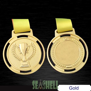 [Seashell02.th] ของที่ระลึก เหรียญรางวัล โลหะผสมสังกะสี พร้อมสายคล้องริบบิ้น สําหรับเล่นกีฬา