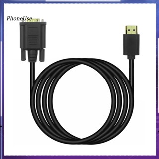 Phoneuse อะแดปเตอร์เชื่อมต่อสายเคเบิล 1080P HDMI เป็น VGA ความคมชัดสูง สําหรับทีวี พีซี มอนิเตอร์ วิดีโอ