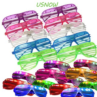 Usnow แว่นตากันแดด มีไฟ LED เรืองแสงในที่มืด 6 สี สําหรับปาร์ตี้