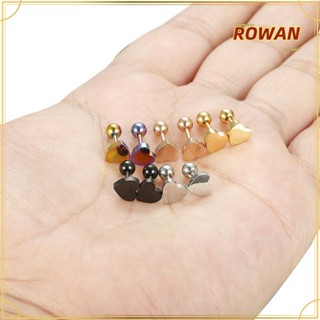 Rowans 2 ชิ้น ต่างหูเจาะร่างกาย สเตนเลส กระดูกอ่อน ต่างหูสตั๊ด