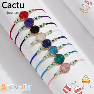 Cactu สร้อยข้อมือเรซิ่นถัก ปรับได้ ของขวัญมิตรภาพ