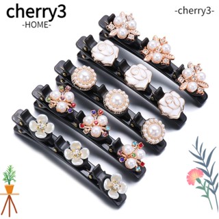 Cherry3 กิ๊บติดผม แบบสองชั้น เครื่องประดับผม สําหรับเด็กผู้หญิง