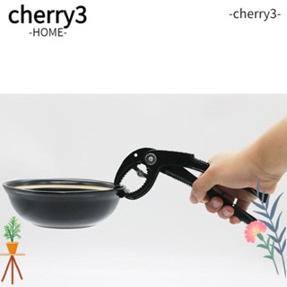 Cherry3 คลิปหนีบหม้อ ขนาดเล็ก กันลื่น สีดํา