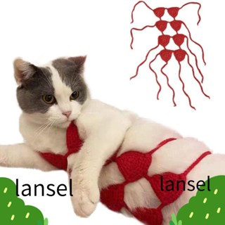 LANSEL ชุดบิกินี่ สีเขียว ที่ทนต่อการสึกหรอ สีแดงกุหลาบ สําหรับสัตว์เลี้ยง แมว