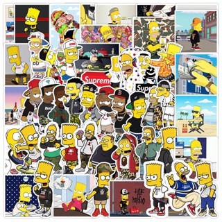 สติกเกอร์ ลายกราฟฟิตี้ Simpson กันน้ํา สําหรับติดตกแต่งกระเป๋าเดินทาง รถเข็น คอมพิวเตอร์ 50 ชิ้น