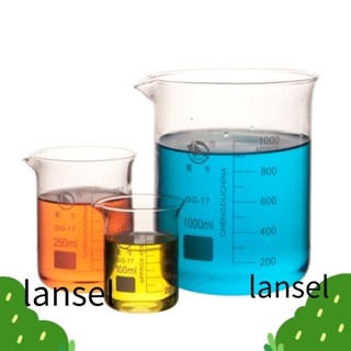 LANSEL บีกเกอร์ทดลอง อุณหภูมิต่ํา 100 มล. 500 มล. สําหรับห้องทดลองเคมี 2 ชิ้น