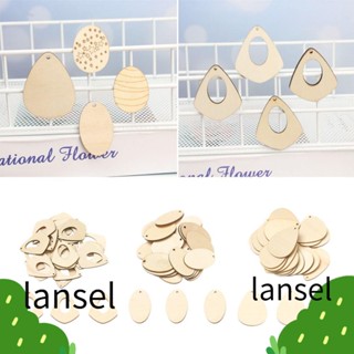 LANSEL ไข่อีสเตอร์ไม้ธรรมชาติ DIY ของเล่นสําหรับเด็ก 25 ชิ้น