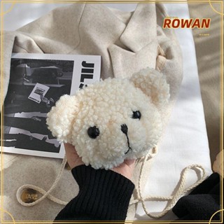 Rowans กระเป๋าสะพายไหล่ กระเป๋าสตางค์ ตุ๊กตาหมีน้อยน่ารัก ขนาดเล็ก สําหรับผู้หญิง