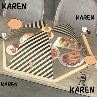 Karen ฝาครอบอาหาร แบบตาข่าย ป้องกันยุง แมลงวัน สําหรับตั้งแคมป์กลางแจ้ง