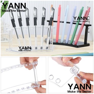 Yann ชั้นวางแปรงแต่งหน้า ปากกาลูกลื่น แบบอะคริลิคใส 6 ช่อง 12 ช่อง สําหรับโรงเรียน ออฟฟิศ