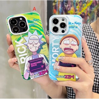 เคสโทรศัพท์มือถือ เคลือบ Rick and Modi สําหรับ iphone14 13 12 pro max 14 11 14pro 14plus IMD 13 12 11 promax