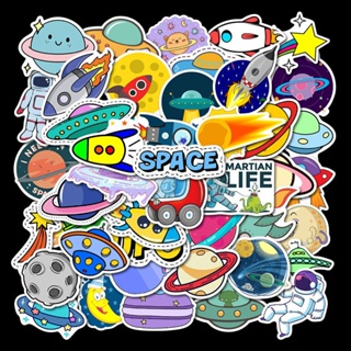 ❉ Q Funny Space Series 01 สติกเกอร์ สําหรับติดตกแต่ง ❉ สติกเกอร์แฟชั่น กันน้ํา DIY 50 ชิ้น/เซต