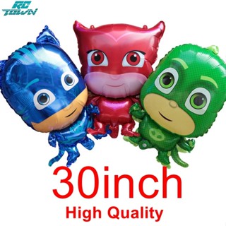 Rctown ลูกโป่งฟอยล์ PJ Masks Owlette Catboy Gekko ขนาด 30 นิ้ว สําหรับตกแต่งปาร์ตี้วันเกิดเด็ก